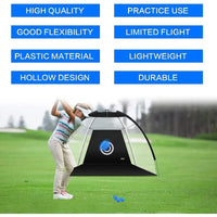 40mm Hollow Plastic Golf Training Balls - 10 Pieces