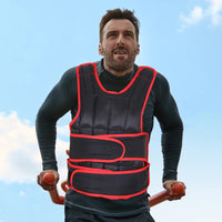 Adjustable Metal Sand Weighted Vest Red