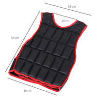 Adjustable Metal Sand Weighted Vest Red