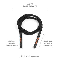 Phoenix Fitness Battle Skipping Rope - Heavy Jump Rope for Exercise