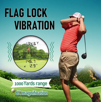 Laser Golf Rangefinder with Advanced Slope Compensation - 1000m Range