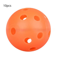 40mm Hollow Plastic Golf Training Balls - 10 Pieces