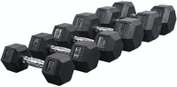 Set of Hex Dumbbells