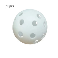 40mm Hollow Plastic Golf Training Balls - 10 Pieces
