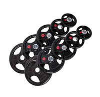 90kg Set of TriGrip Rubber Weight Plates - 10kg, 15kg, 20kg Pairs