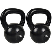 Pair of 12kg Cast Iron Kettlebells (Pre Order for May 23rd) freeshipping - Fitness Equipment Dublin