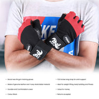 INI Leather Gloves Red & Black