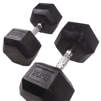 10-20kg Hex Dumbbells - 5 Pairs