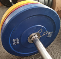 Olympic Barbell Set - 100kg Colour Plates with 7ft Barbell