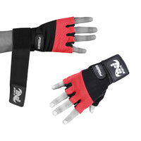 INI Leather Gloves Red & Black