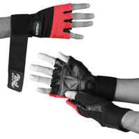 INI Leather Gloves Red & Black