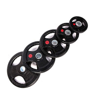 Barbell Set - 5 Pairs of TriGrip Rubber Plates 2.5kg, 5kg, 10kg, 15kg, 20kg  - with 7ft Barbell Bar freeshipping - Fitness Equipment Dublin