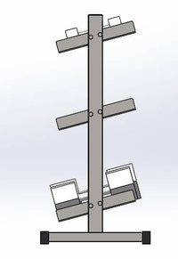 3 Tier Hex Dumbbell Storage Rack - 10 Pairs