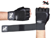 INI Gym Leather Gloves Black