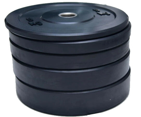 100kg Black Rubber Bumper Plate Set freeshipping - Fitness Equipment Dublin