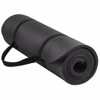 NBR Yoga Mat with Carry Strap (Black) (Pre Order for May 23rd) freeshipping - Fitness Equipment Dublin